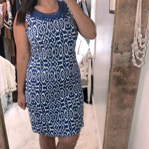 Kim Rogers size 10 blue shift dress